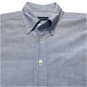 Proper Cloth Shirt (L) Mens L/S OCBD Oxford Cloth Clark Royal Blue EUC